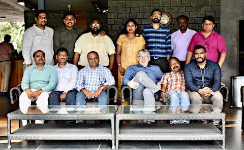 René Meuleman (front row, third from right), shared his glass industry knowledge with Eurotherm engineering and support teams in Puducherry, India.