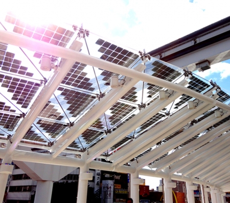 Photovoltaic product adopted for Tokyo gateway station