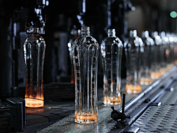 Bacardi bottles made from Hrastnik 1860 glass melted with 60% hydrogen.
