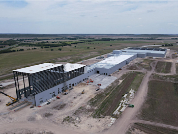 Building the Knauf Insulation production facility in McGregor, Texas nears completion.